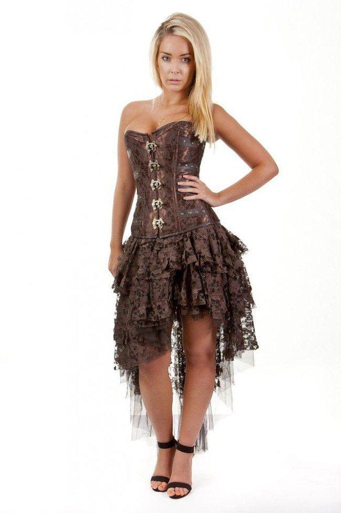 High low skirt corset best sale