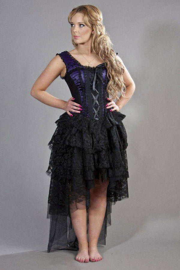 Burleska Womens Ophelie Steampunk Corset Dress (X-Small, Black