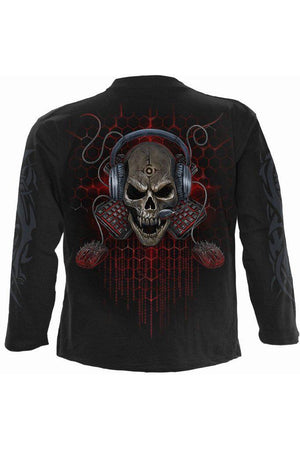 PC Gamer - Longsleeve T-Shirt Black-Spiral-Dark Fashion Clothing