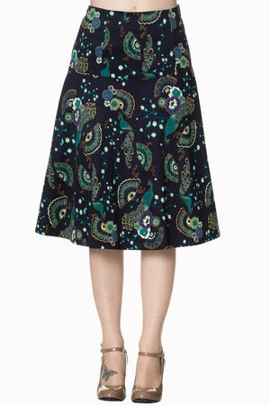 Banned Proud Peacock Skirt - Dark Fashion Clothing