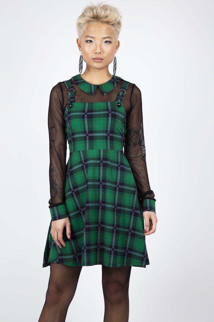 Dark green plaid outlet dress