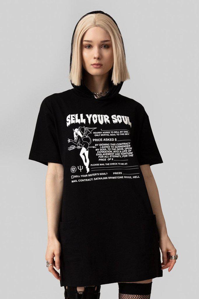 Sell Your Soul Hooded T Shirt Unisex