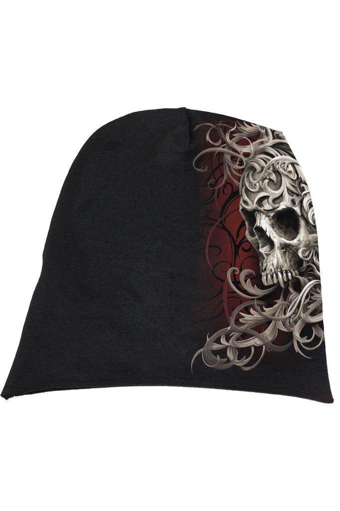 Skull Shoulder Wrap - Light Cotton Beanies Black-Spiral-Dark Fashion Clothing