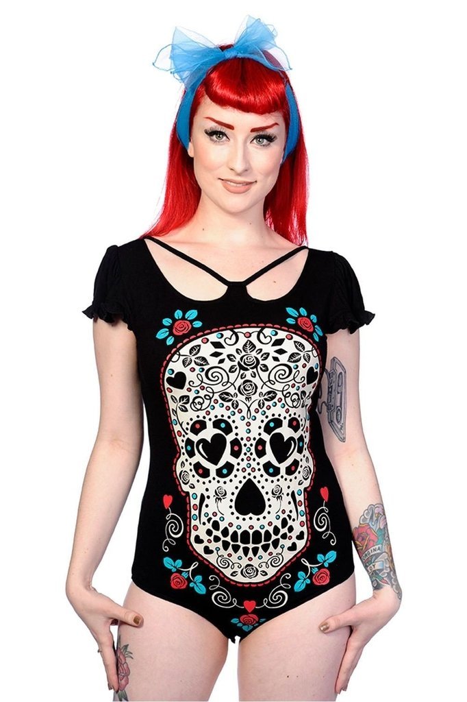 Skull bodysuit deals