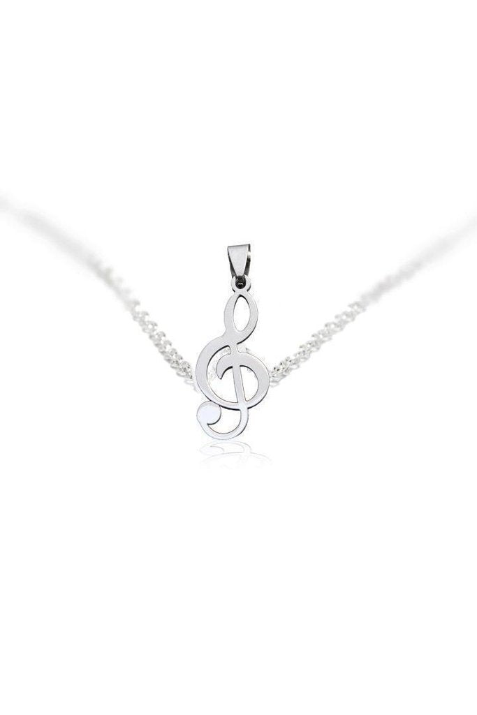 Musical Jewelry Gift For Women Men Girl Boys Musical Note Microphone Drum  Guitar Violin Pendant Necklace Antique Silver Color