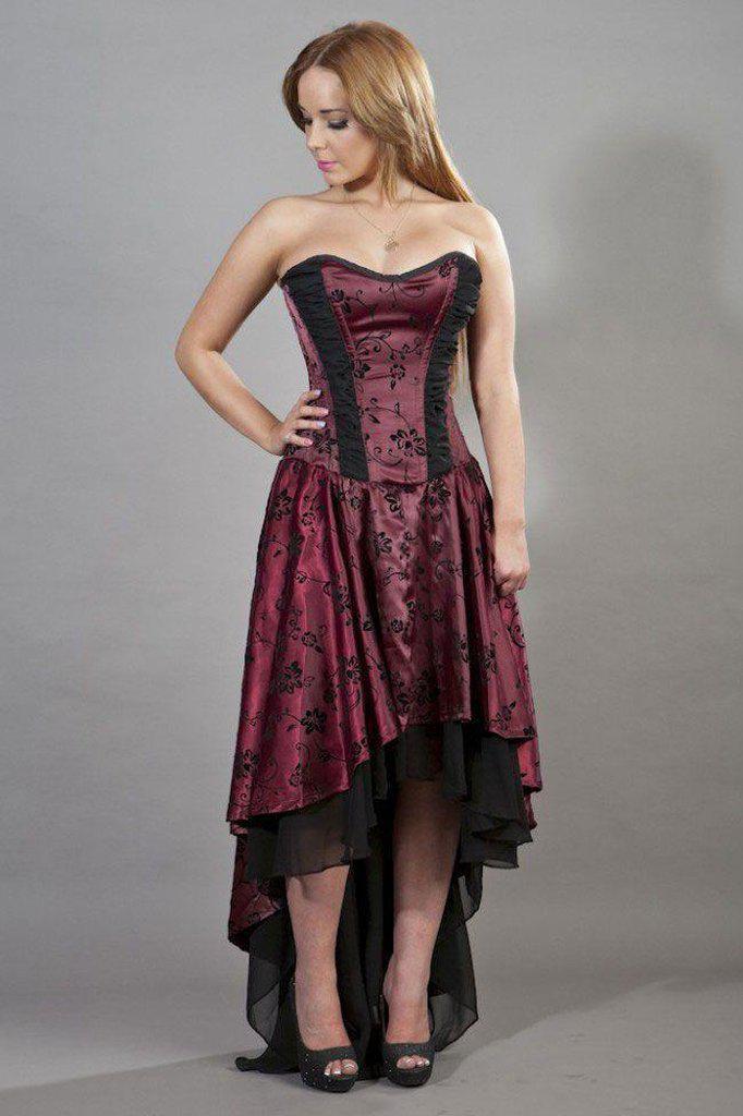 Elizabeth Vintage Corset Dress In Taffeta - Burleska - Dark Fashion Clothing